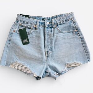 NWT wild fable high rise cut off denim light wash shorts sz 4